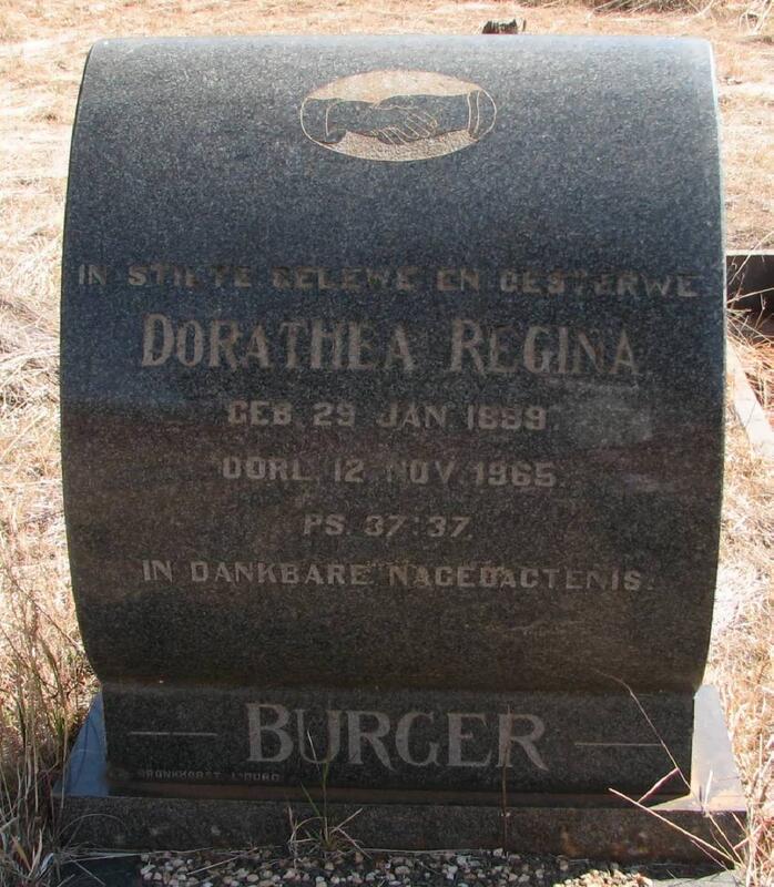 BURGER Dorathea Regina 1889-1965