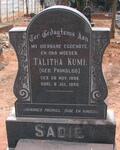 SADIE Talitha Kumi nee PRINSLOO 1896-1958