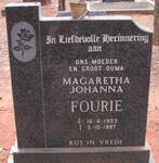 FOURIE Magaretha Johanna 1903-1987