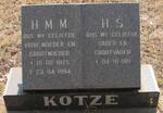KOTZÉ H.S. 1911- & H.M.M. 1925-1994