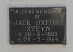 STEYN Jack Oxford 1903-1984