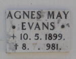 EVANS Agnes May 1899-1981