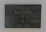 WIENAND Frederick Anthony 1913-1985