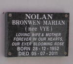 NOLAN Bronwen Marian nee VYE 1952-2011