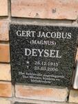 DEYSEL Gert Jacobus 1915-2006