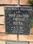 BOTHA David Johannes Hercules 1945-2004
