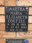 COETZEE Martha Maria Elizabeth 1919-1992