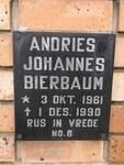 BIERBAUM Andries Johannes 1961-1990