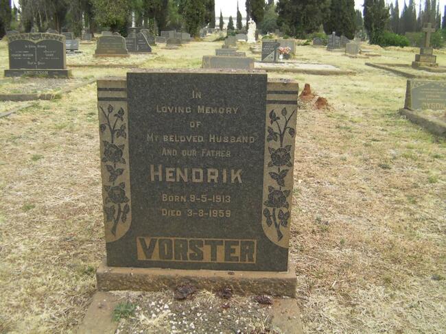 VORSTER Hendrik 1913-1959