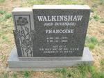 WALKINSHAW Francoise nee DUVENAGE 1971-2000