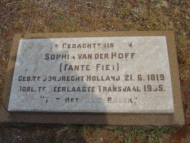 HOFF Sophia, van der 1819-1905