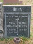 HORN Frans Frederik 1957- & Anna Catharina 1958-1999