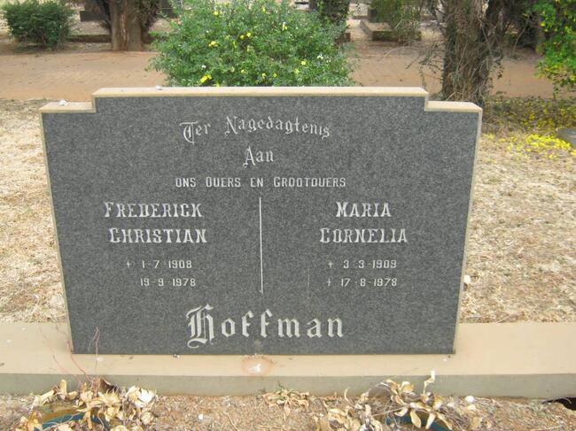 HOFFMAN Frederick Christian 1908-1978 & Maria Cornelia 1909-1978