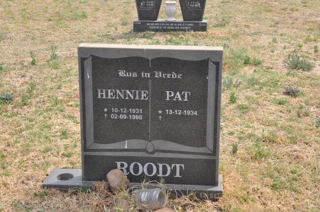 ROODT Hennie 1931-1998 & Pat 1934-
