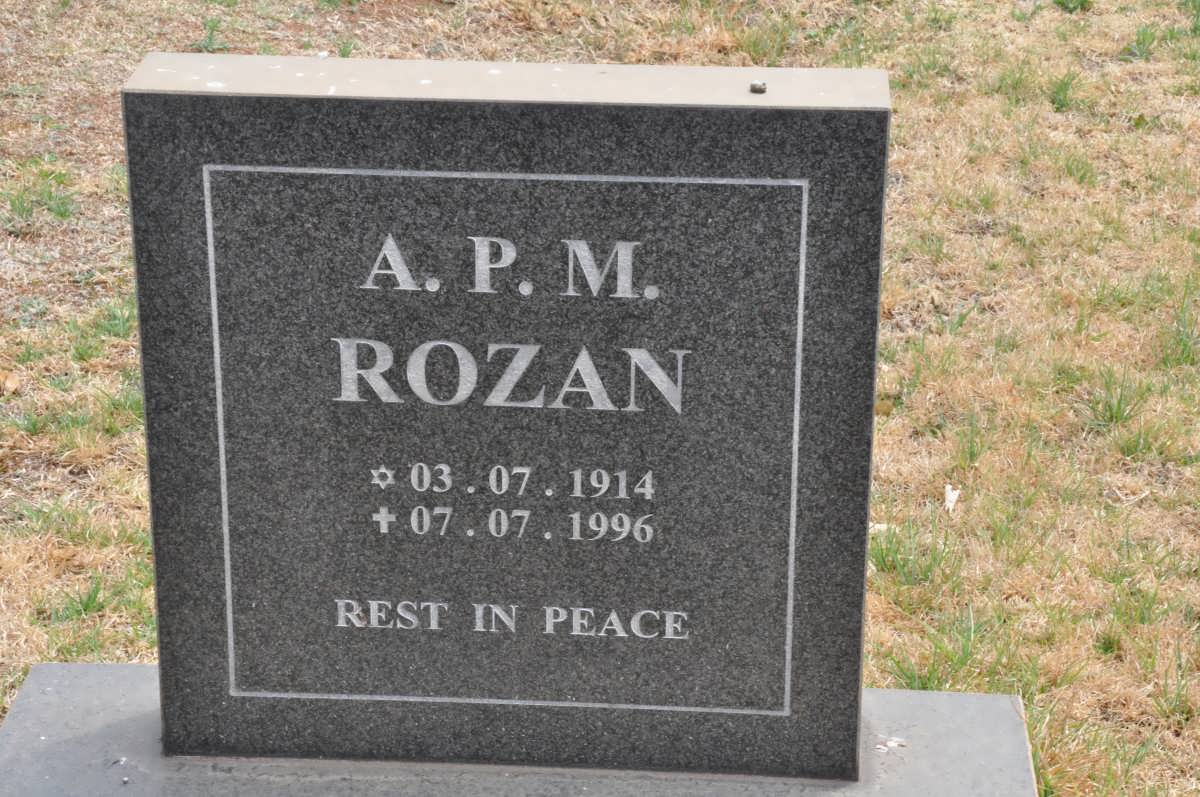 ROZAN A.P.M. 1914-1996