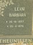 THEUNISSEN Leani Barbara 1977-1978