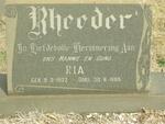 RHEEDER Ria 1902-1985