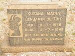 TOIT Susana Maria Benjamin, du 1949-1949