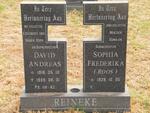 REINEKE David Andreas 1916-1999 & Sophia Frederika 1928-