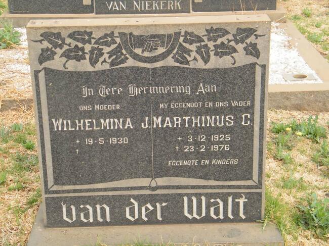 WALT Marthinus C., van der 1925-1976 & Wilhelmina J. 1930-