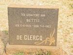 CLERCQ Bettie, de 1922-1963