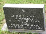 MABENCE N. 1997-1997 :: MAFO Vuyolwetu 1980-1986