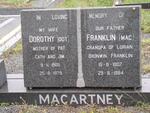 MACARTNEY Dorothy 1905-1979 & Franklin 1907-1984