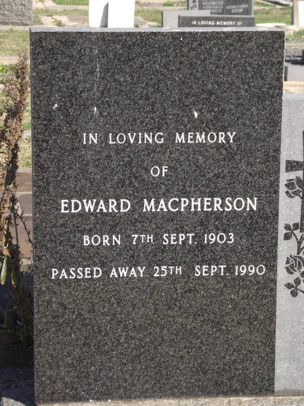 MACPHERSON Edward 1903-1990