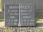 MAHAFFEY Ann 1901-1967 & Robert 1901-1973