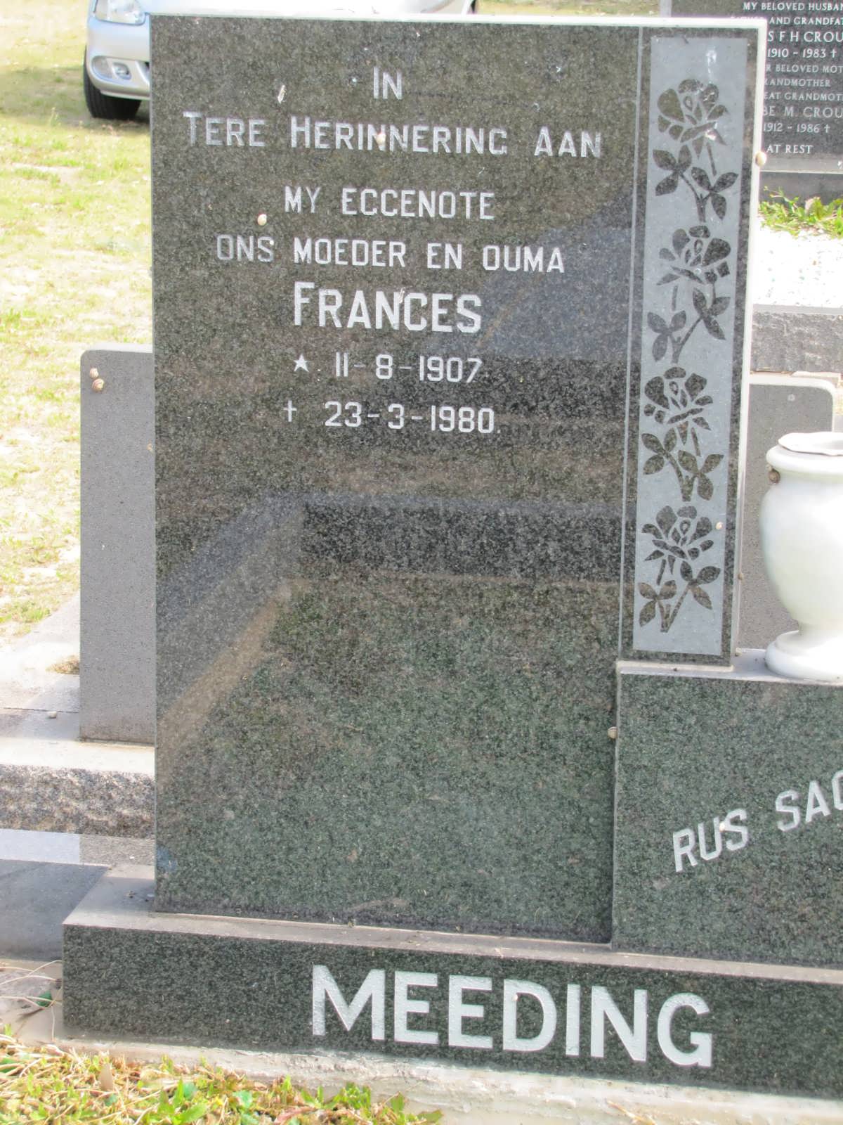 MEEDING Frances 1907-1980