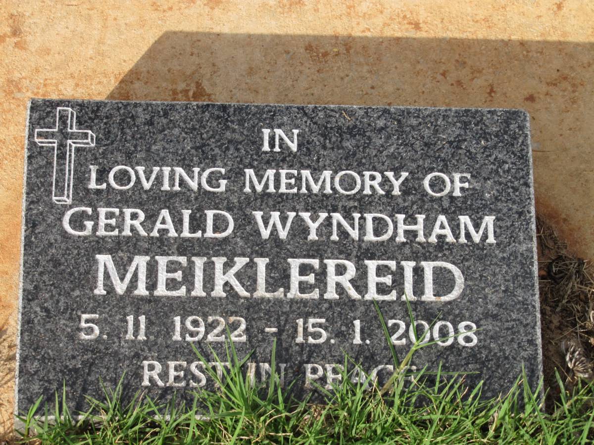 MEIKLEREID Gerald Wyndham 1922-2008