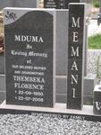 MEMANI Thembeka Florence 1950-2008