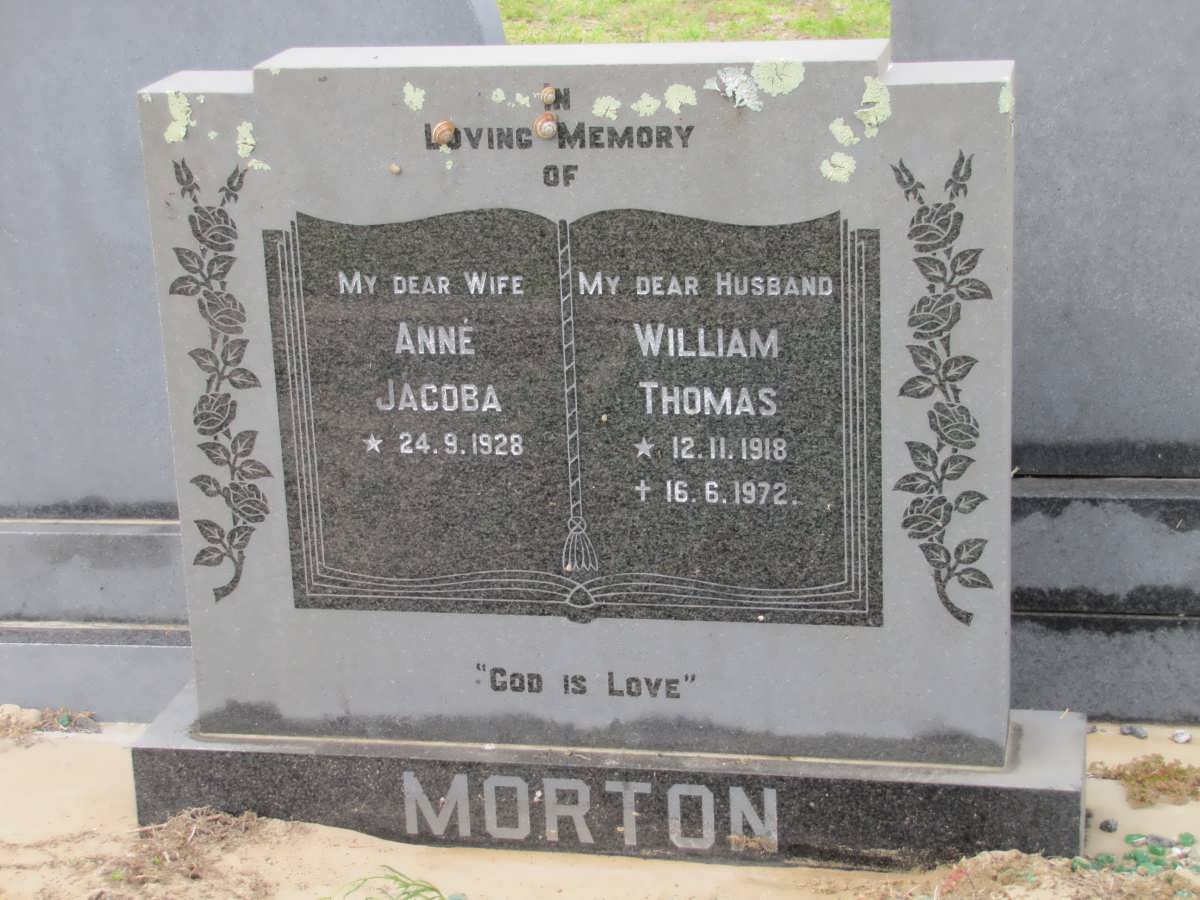 MORTON William Thomas 1918-1972 & Anne Jacoba 1928- 