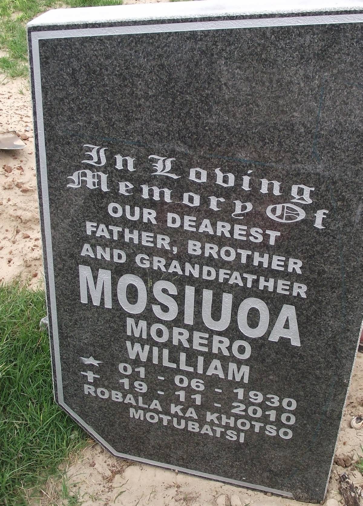 MOSIUOA Morero William 1930-2010