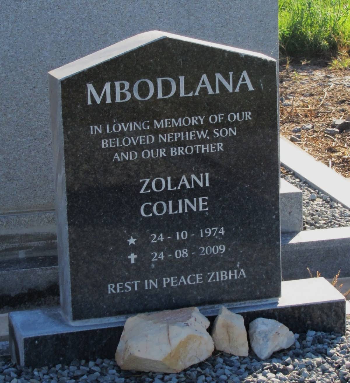 MBODLANA Zolani Coline 1974-2009