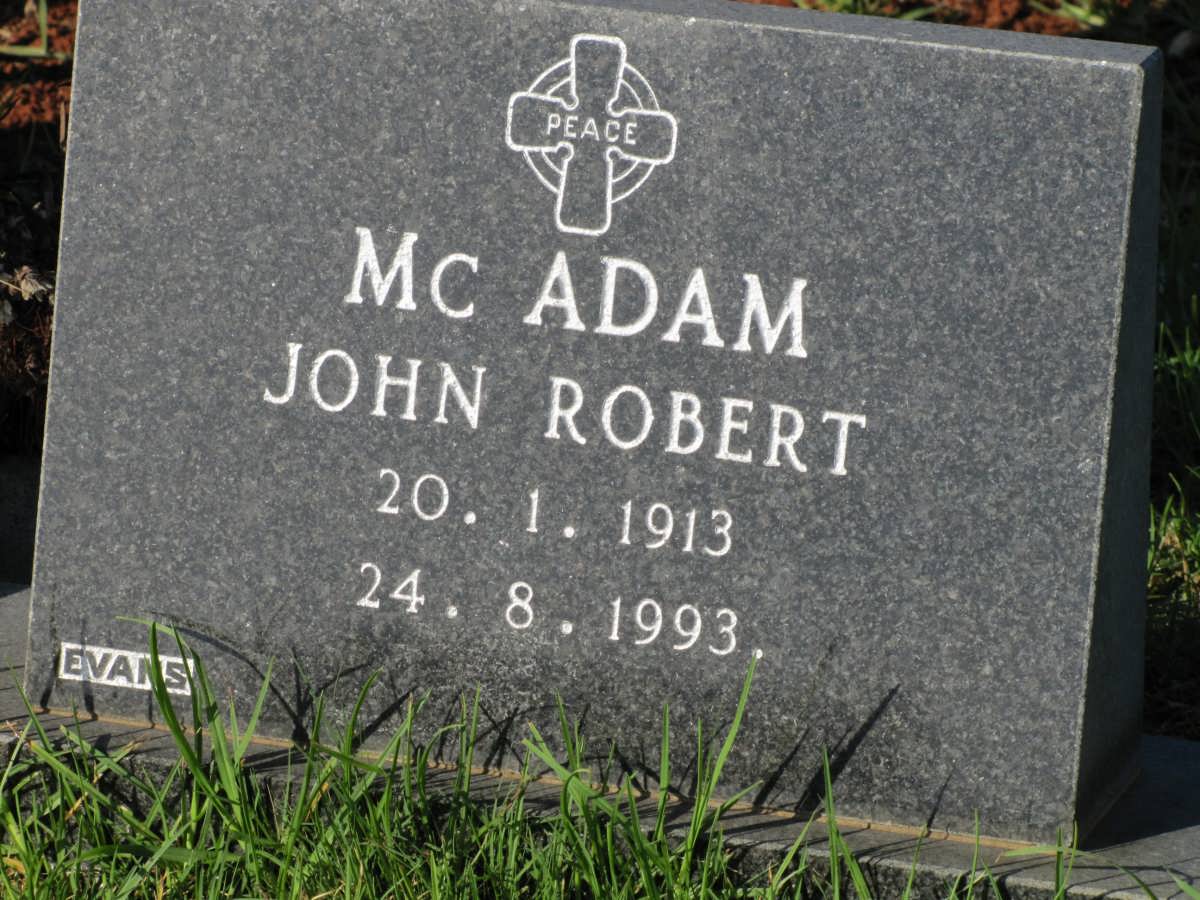 MC ADAM John Robert 1913-1993