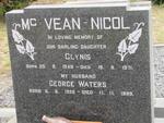 Mc VEAN-NICOL George Waters 1922-1999 :: Mc VEAN-NICOL Glynnis 1948-1971