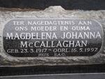 McCALLAGHAN Magdalena Johanna 1917-1997