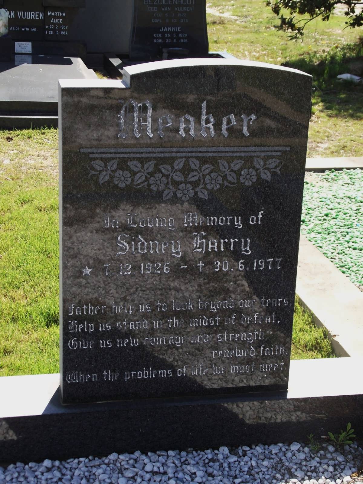 MEAKER Sidney Harry 1926-1977