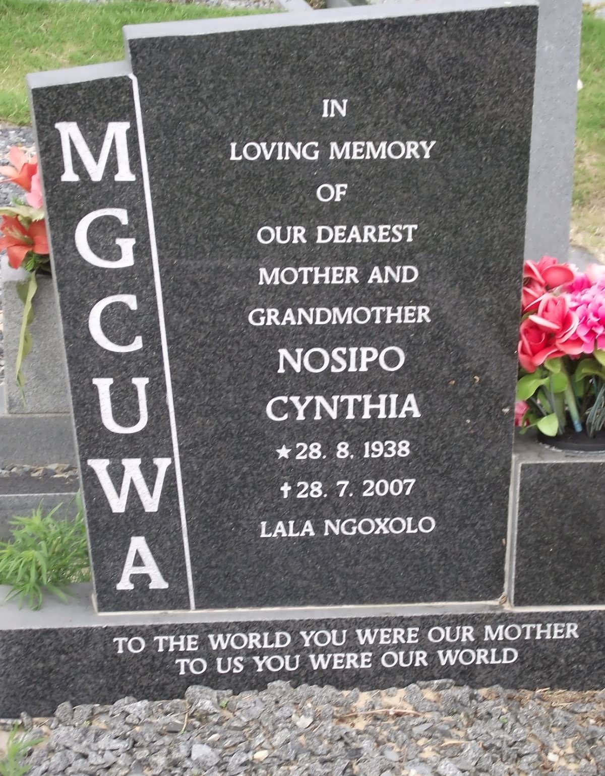 MGCUWA Nosipo Cynthia 1938-2007