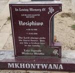 MKHONTWANA Nosiphiwo 1980-2006