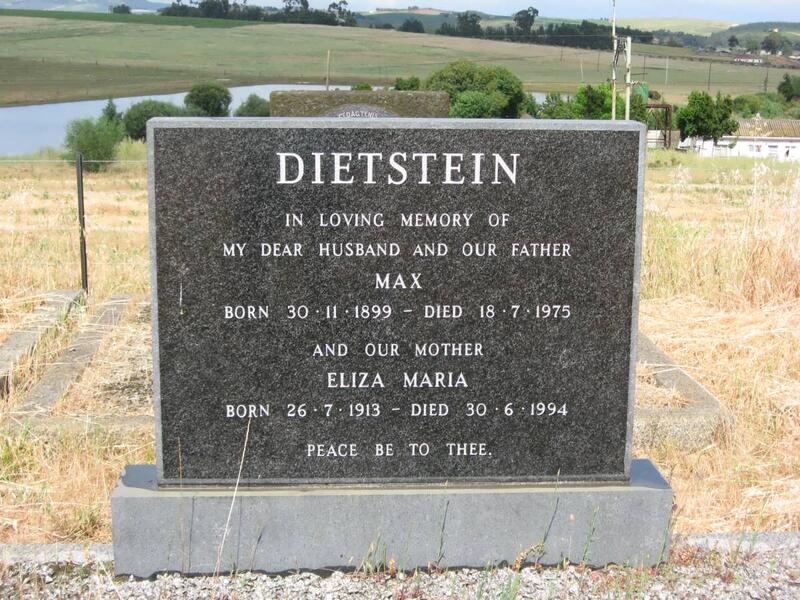 DIETSTEIN Max 1899-1975 & Eliza Maria 1913-1994