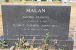 MALAN Jacobus Francois 1899-1972 & Elizabeth Catharina MARAIS 1899-1988