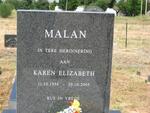 MALAN Karen Elizabeth 1956-2003