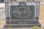 MALAN Matthys J. 1923-1987 & Elizabeth C.J. VAN DEVENTER 1923-1991