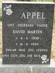 APPEL David Martin 1908-1950