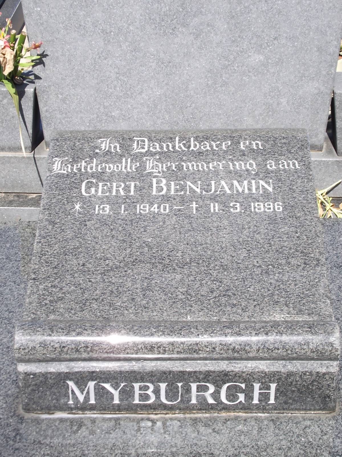 MYBURGH Gert Benjamin 1940-1996
