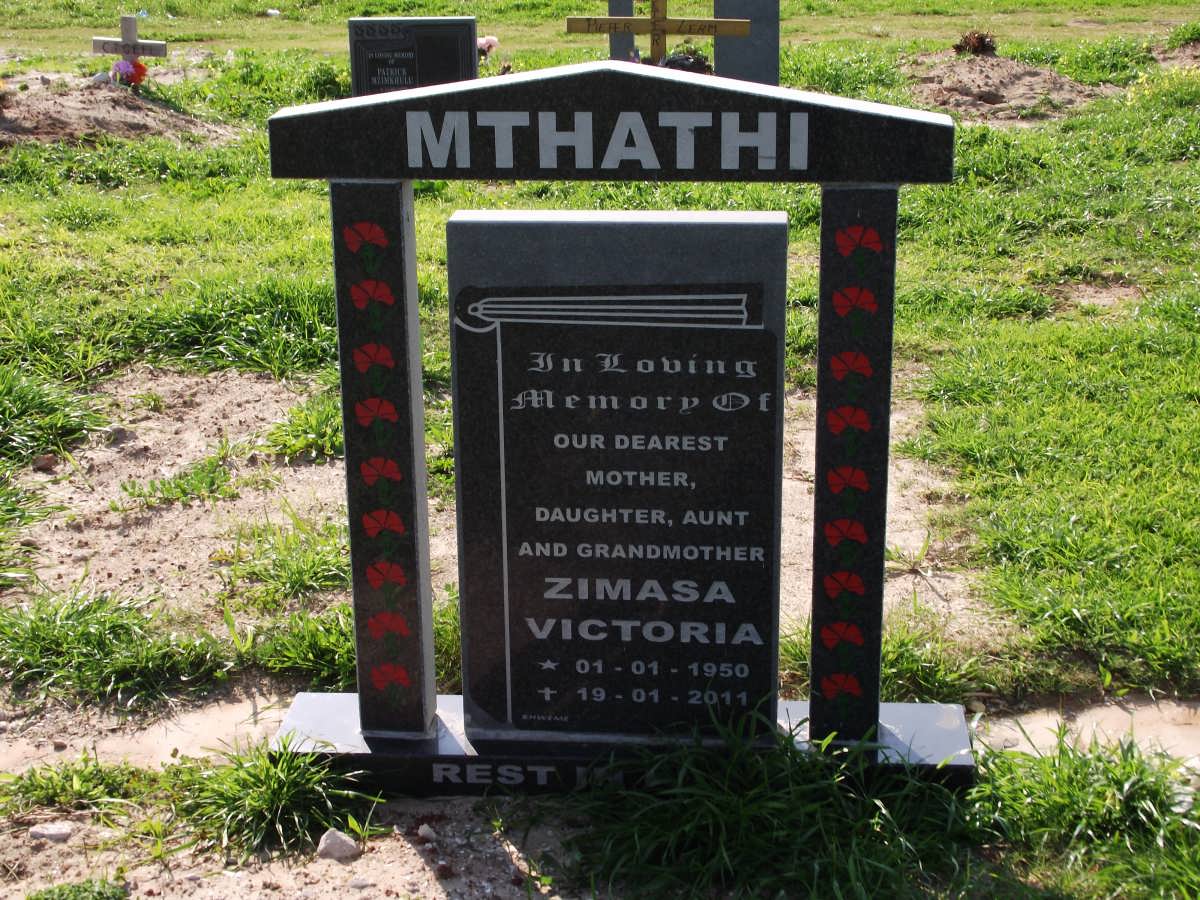MTHATHI Zimasa Victoria 1950-2011
