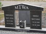 MTWA Gohlizo Thomas 1916-1994 & Nomfanelo Julia 1924-2005
