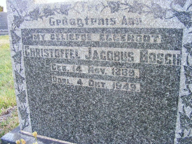 BOSCH Christoffel Jacobus 1889-1949
